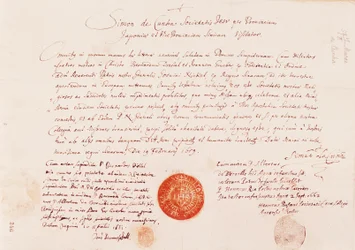 Passport Issued to Johann Grueber and Bernhard Diestel to Find the Land Route from Europe to Peking, 1616